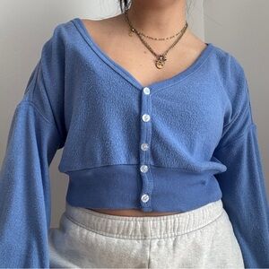 Ardene Blue Button-Up Women's Cardigan